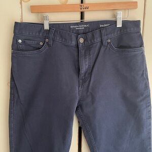 Banana Republic Navy Blue Traveler Pant 34x30